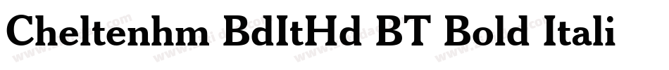Cheltenhm BdItHd BT Bold Italic字体转换